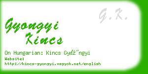 gyongyi kincs business card